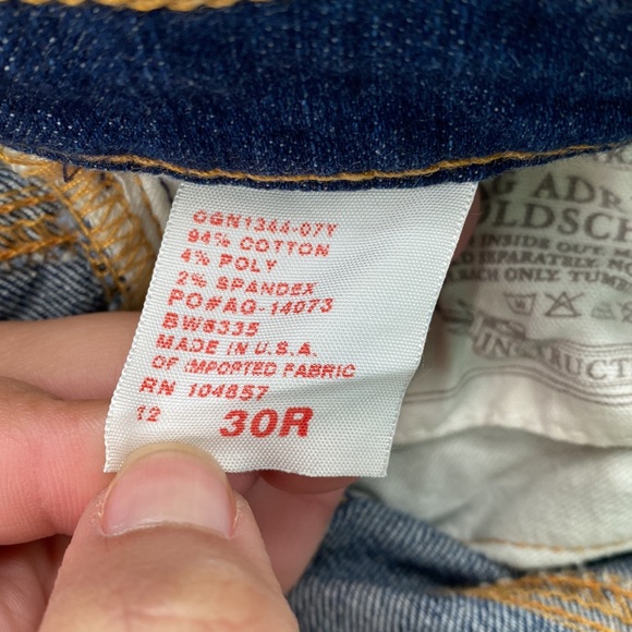 AG Adriano Goldshmied The Belle Flare Jeans Boho Gypsy Mid Rise Blue Size 30 - Picture 12 of 12